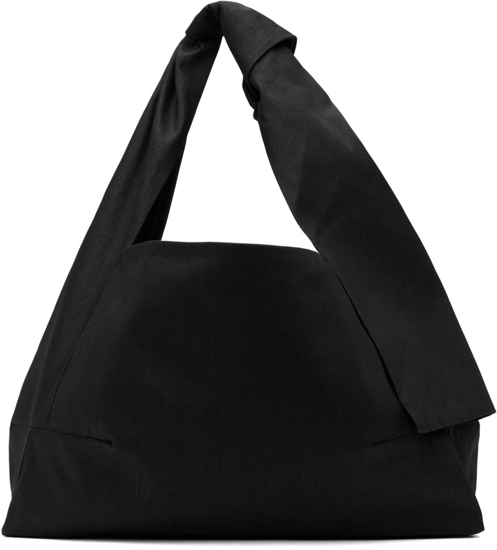Photo: Omar Afridi Gray Coated Denim Knotted Lidia Tote