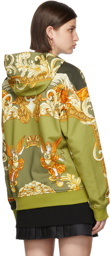 Versace Green Medusa Renaissance Print Hoodie