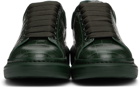Alexander McQueen Green Croc Oversized Sneakers