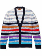 Missoni - Striped Space-Dyed Cotton Cardigan - Blue