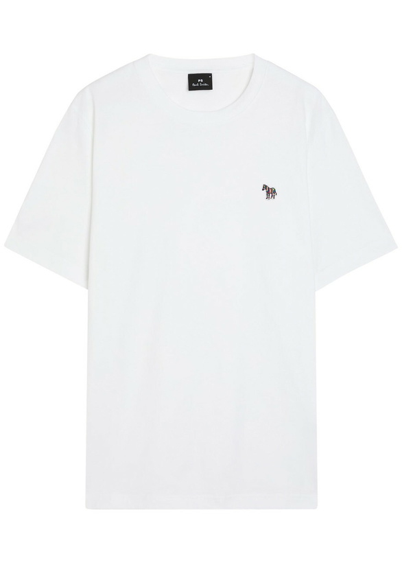 Photo: PS Paul Smith Appliquéd Cotton T-shirt White