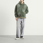 BEAMS Men's Fade Rivet Zip Hoodie in Fade Green
