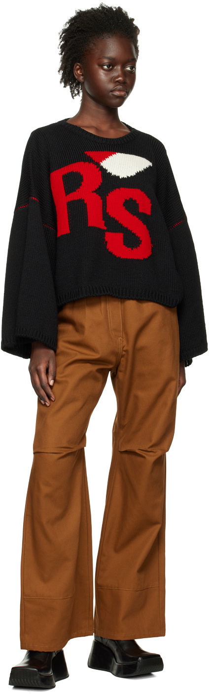 Raf Simons Brown Raw Edge Jeans