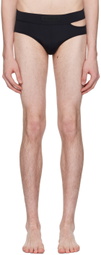 LGN Louis Gabriel Nouchi Black Cutout Swim Briefs