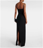 Roland Mouret Embellished wool and silk gown