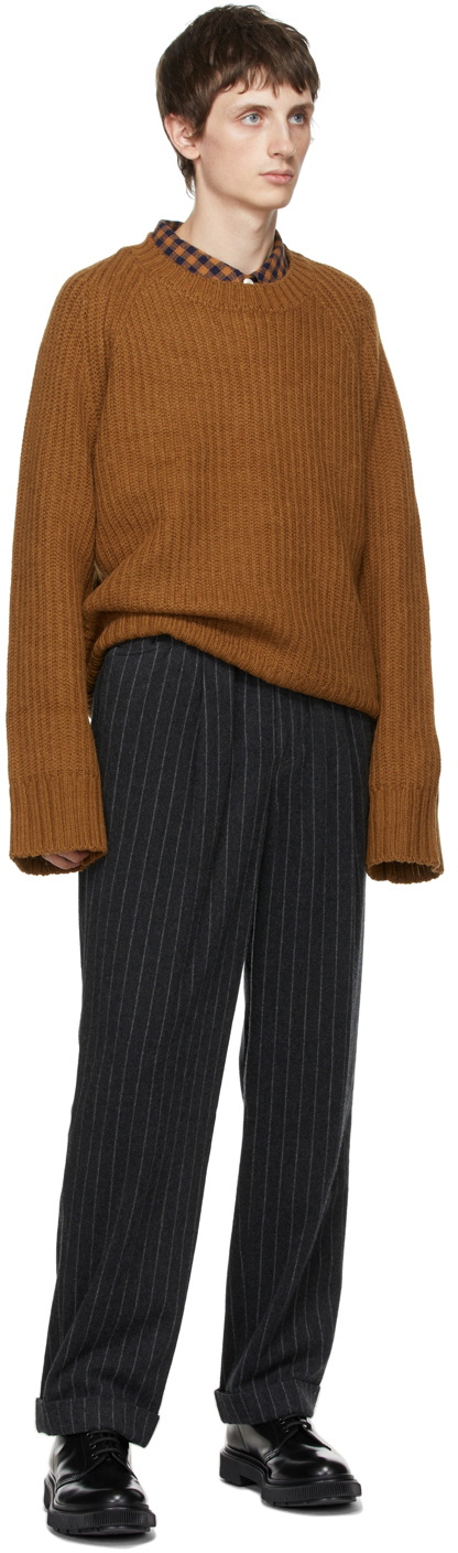 BED J.W. FORD Tan Wool & Alpaca Crewneck Sweater