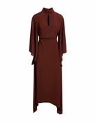 Manila Grace Womens Maxi dress Chocolate in Brown