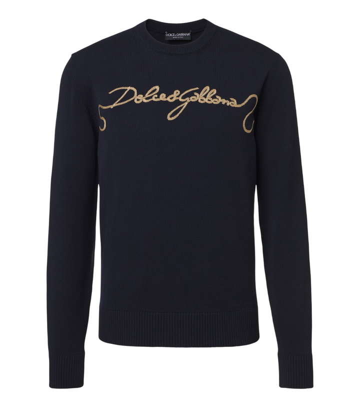 Photo: Dolce&Gabbana Embroidered virgin wool sweater