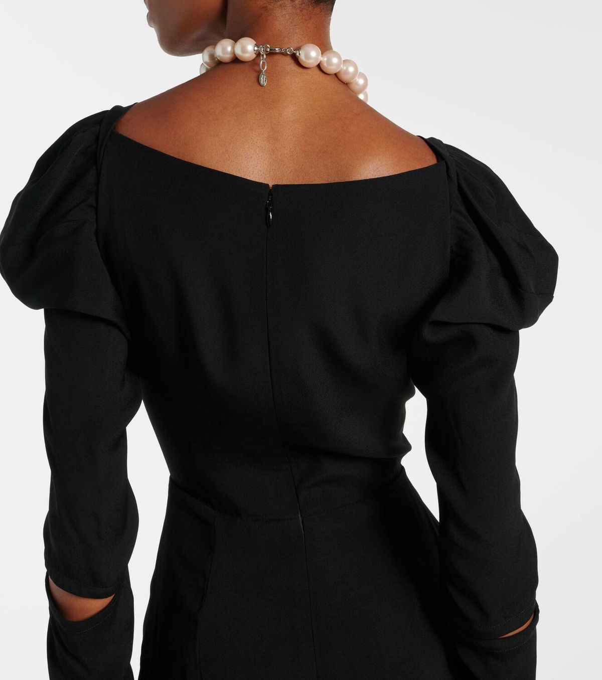 ワンピース VIVIENNE WESTWOOD PANTHER VISCOSE DRAPED DRESS Vivienne Westwood Panther draped midi dress Vivienne Westwood