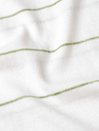 Federico Curradi - Linen-Trimmed Striped Cotton T-Shirt - White
