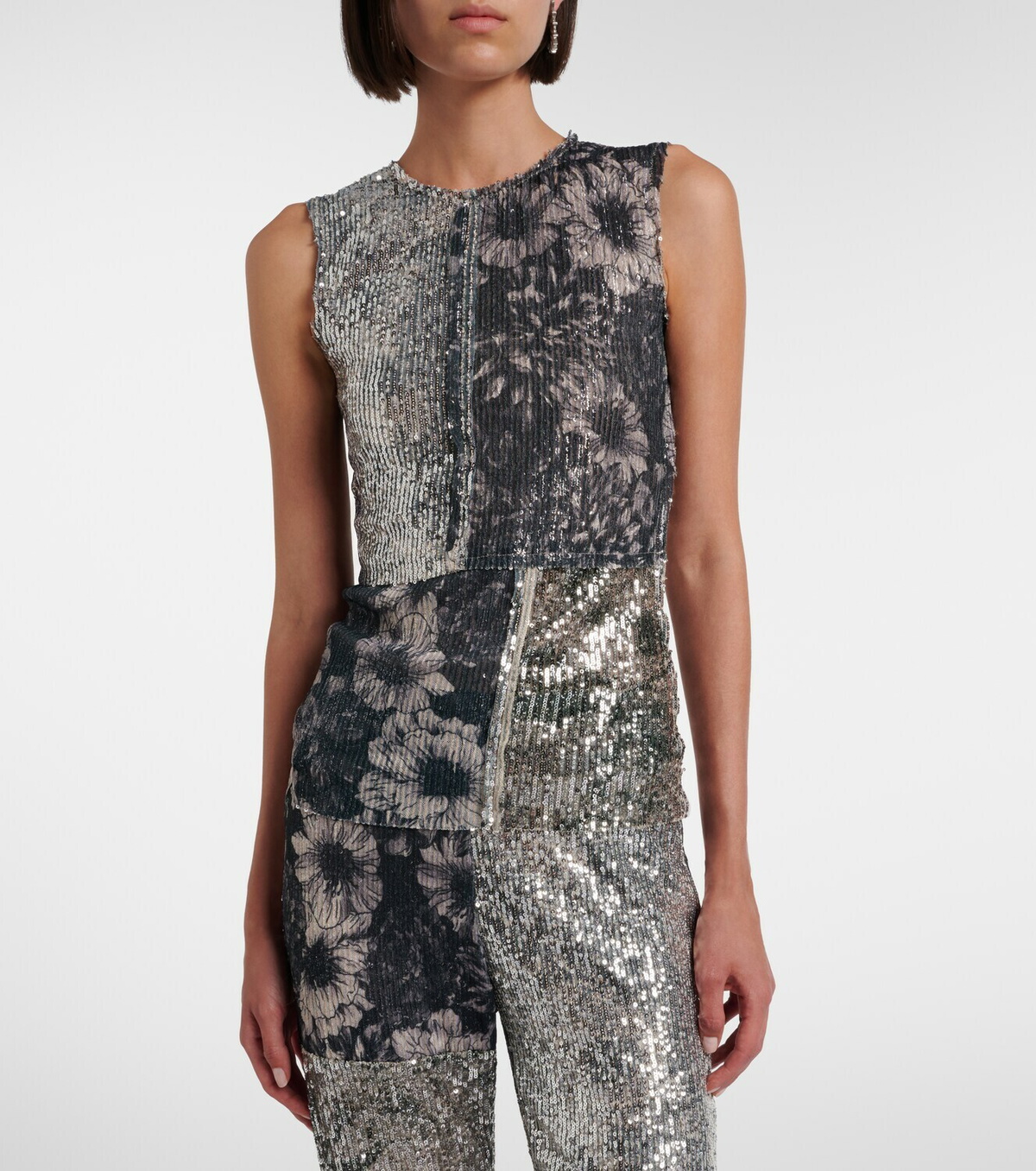 Maison Margiela Sequined patchwork top