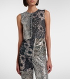 Maison Margiela Sequined patchwork top