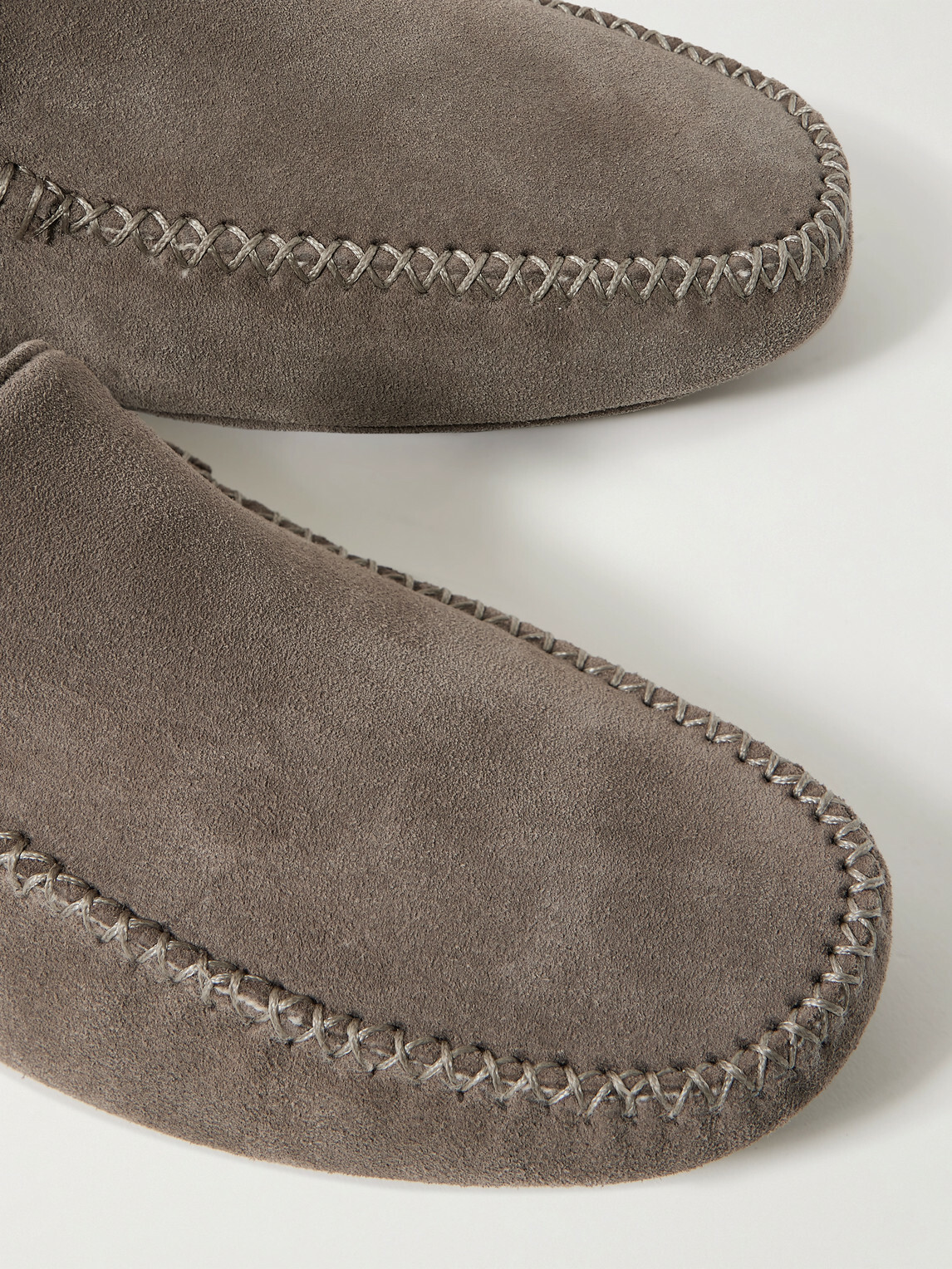 Thom Sweeney - Cashmere-Lined Suede Slippers - Brown