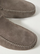 Thom Sweeney - Cashmere-Lined Suede Slippers - Brown