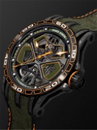 Roger Dubuis - Excalibur Spider Huracán St Evo 2 Black Carbon SMC Automatic 45mm Titanium and Rubber Watch, Ref. No. EX0972
