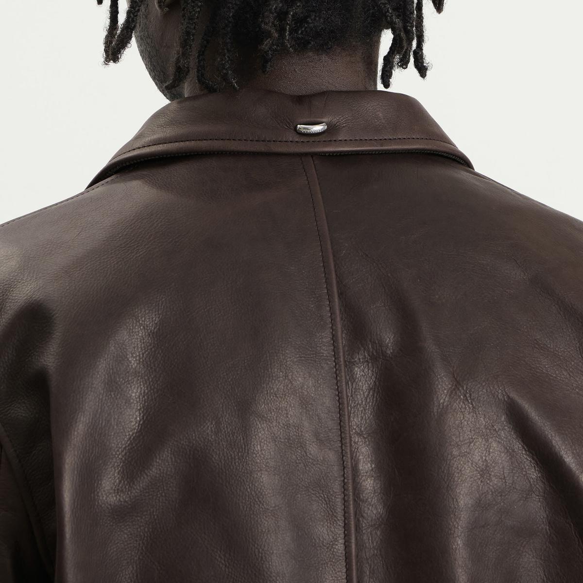Our Legacy Men's Waxed Bovine Mini Jacket in Matted Brown