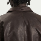 Our Legacy Men's Waxed Bovine Mini Jacket in Matted Brown