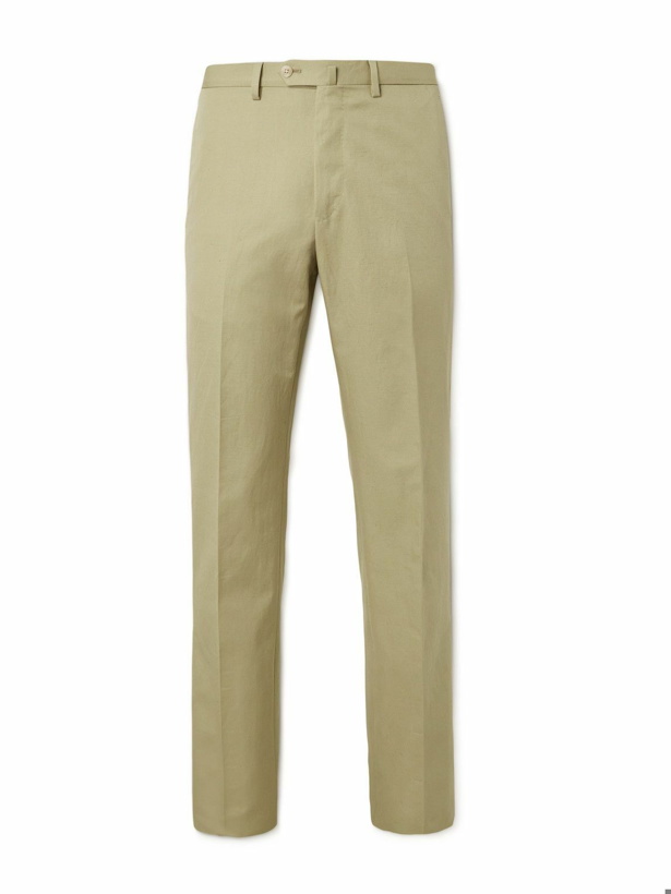 Photo: Caruso - Aida Tapered Cotton and Linen-Blend Suit Trousers - Neutrals