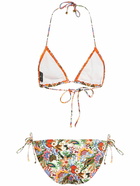 ETRO Printed Lycra Triangle Bikini Set