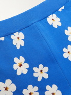 Marni - Slim-Fit Bootcut Floral-Jacquard Trousers - Blue