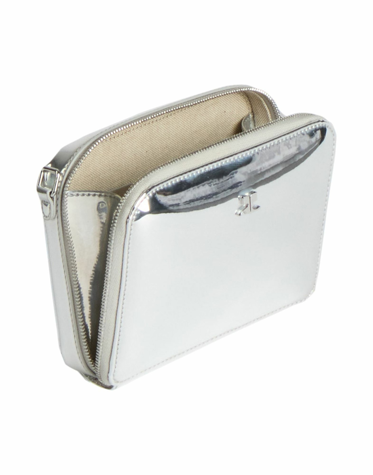 Courrèges Womens Cross-body bag in Silver
