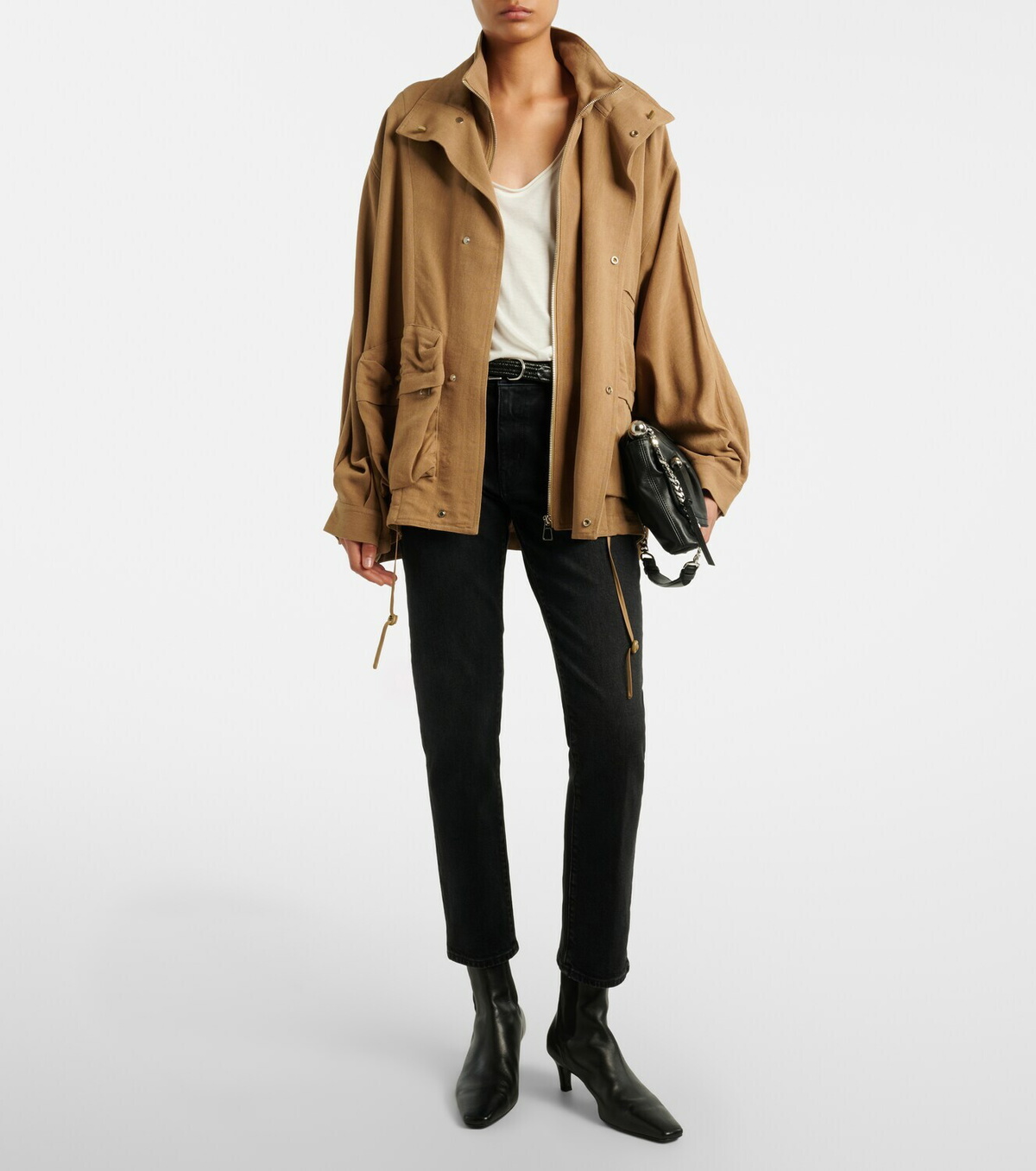Frame Borrowed cropped straight jeans