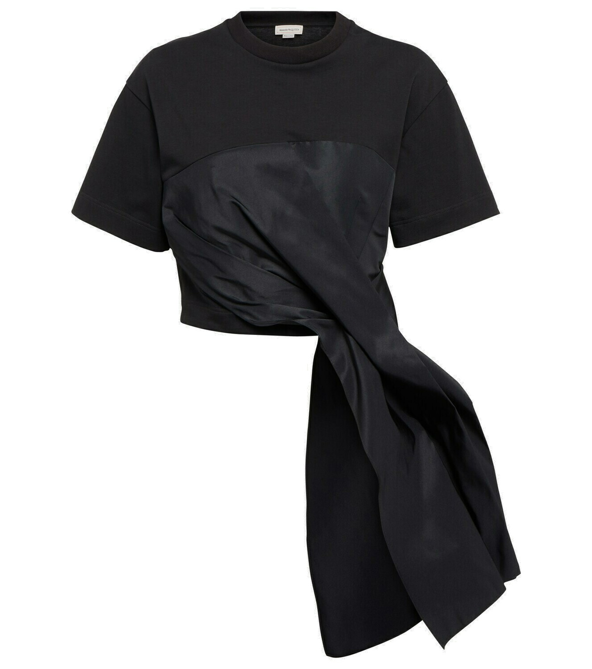Tシャツ・カットソー Alexander Mcqueen Draped Hybrid T-Shirt Alexander McQueen - Hybrid Drape asymmetric cotton and