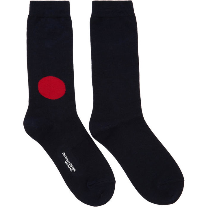 Photo: Blue Blue Japan Navy and Red Dot Socks