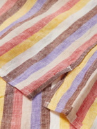 Hartford - Camp-Collar Striped Linen Shirt - Multi