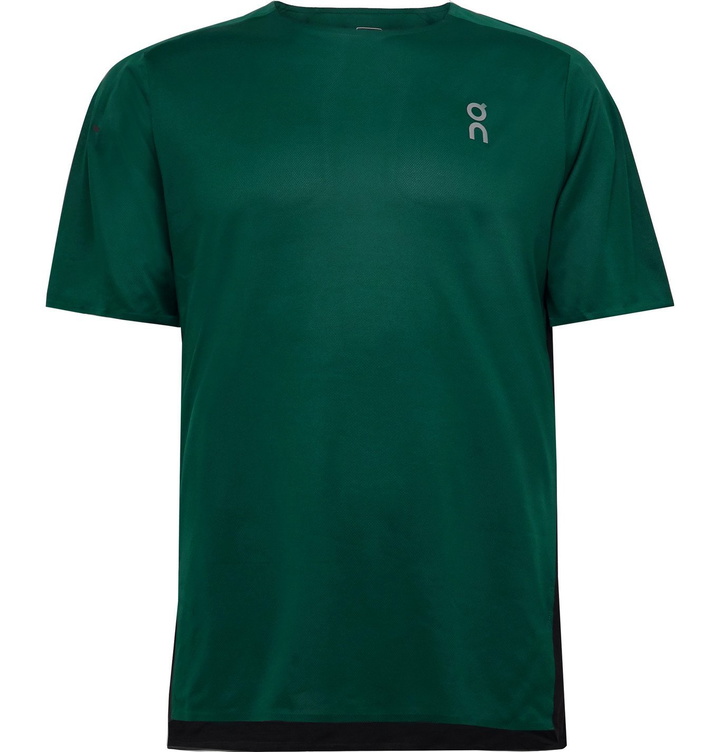 Photo: On - Performance-T Stretch-Jersey and Mesh T-Shirt - Green