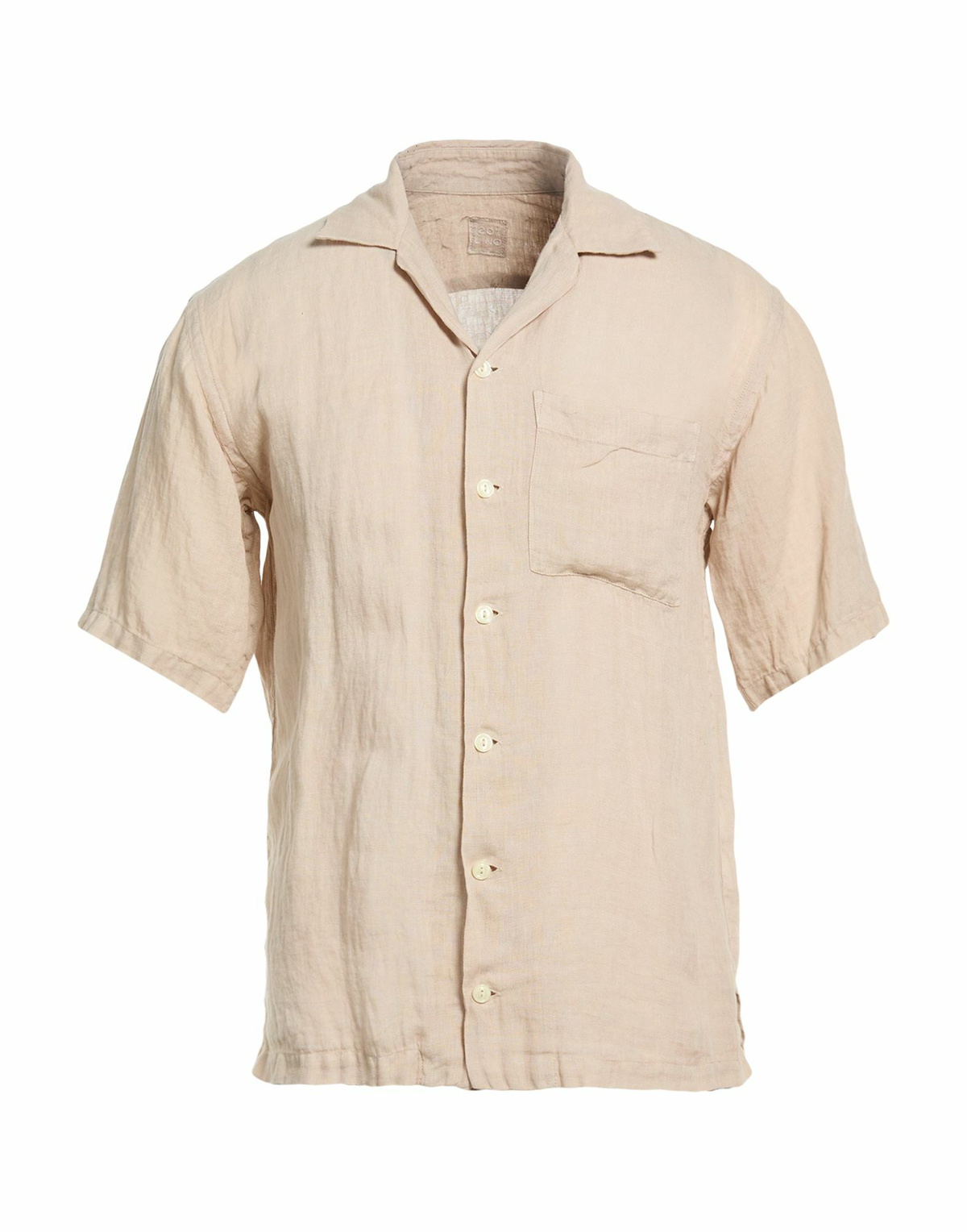 120% Lino Mens Shirt Sand