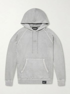 Neighborhood - Logo-Embroidered Pigment-Dyed Cotton-Jersey Hoodie - Gray