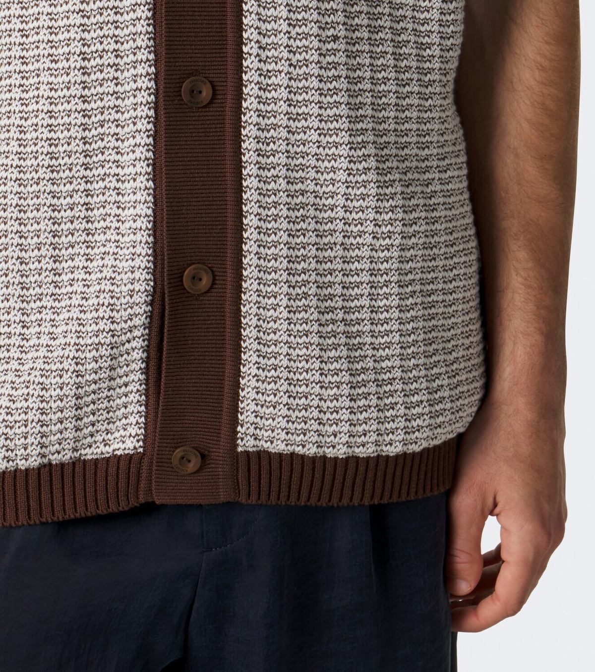 Frescobol Carioca Pinto crochet cotton shirt