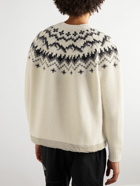 And Wander - Lopi Shell-Trimmed Fair Isle Intarsia Wool-Blend Sweater - Neutrals