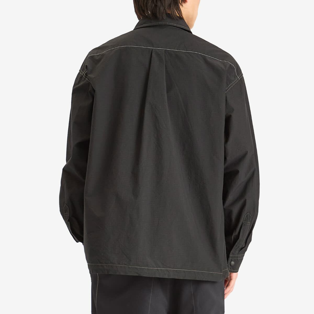 and wander Men's Cordura Cotton Ripstop Shirt Jacket in Black