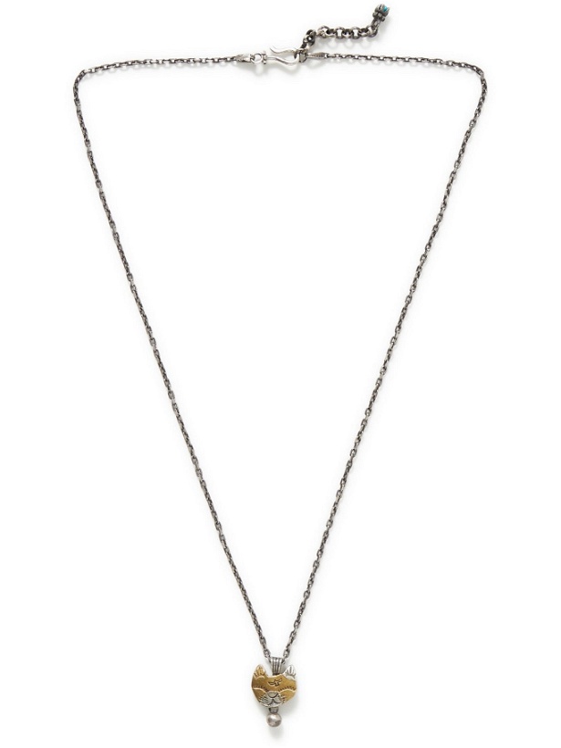 Photo: KAPITAL - Cat Silver and Gold-Tone Pendant Necklace