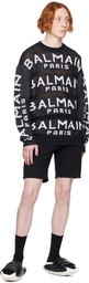 Balmain Black Embossed Shorts