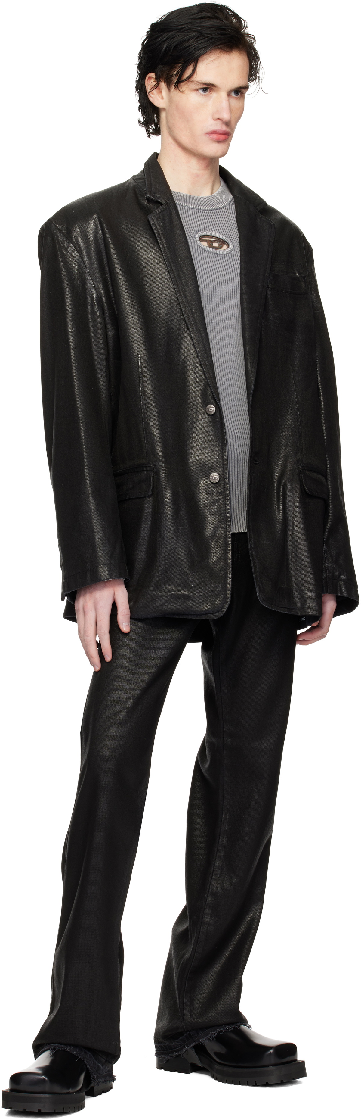 Diesel Black D-Bla Denim Blazer