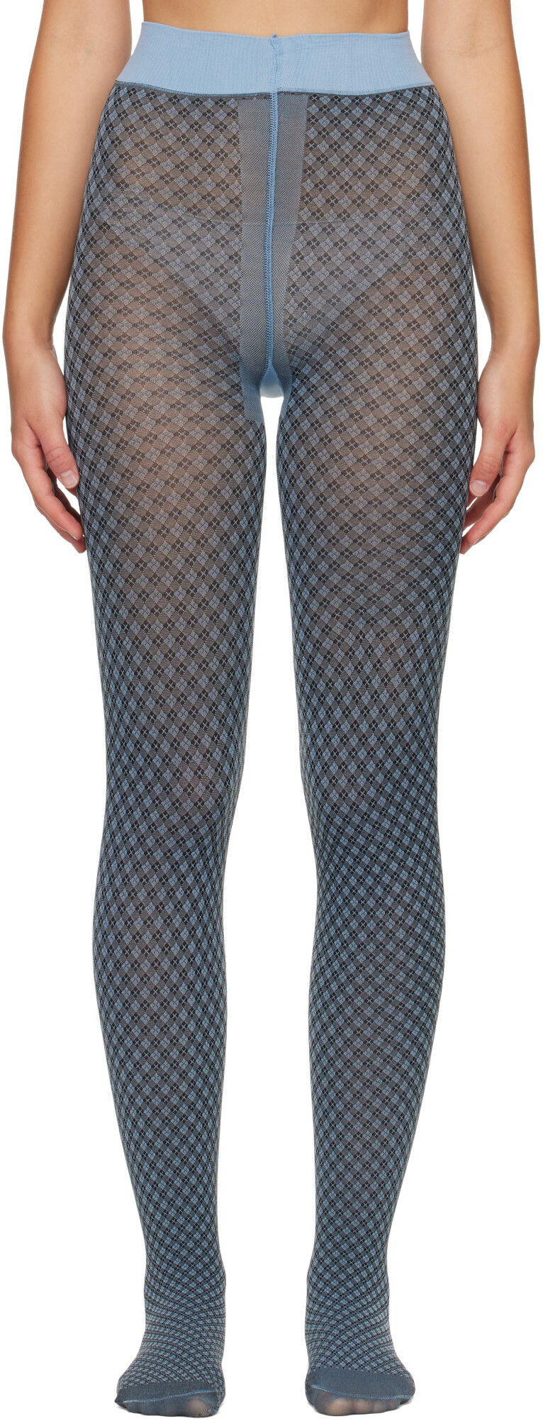 Swedish Stockings Blue Clara Mod Tights