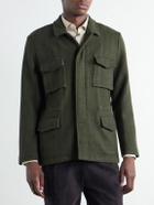 Boglioli - Herringbone Wool-Twill Overshirt - Green