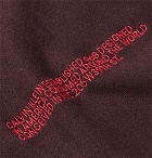 CALVIN KLEIN 205W39NYC - Oversized Logo-Embroidered Loopback Cotton-Jersey Sweatshirt - Men - Burgundy
