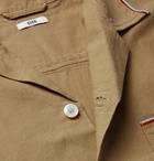 BODE - Camp-Collar Striped Cotton-Canvas Shirt - Neutrals