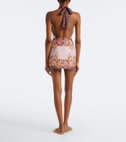 Alexandra Miro Lorelei printed cotton and silk wrap skirt