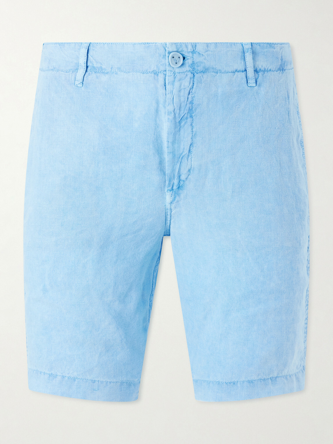 Vilebrequin - Straight-Leg Garment-Dyed Linen Shorts - Blue
