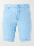 Vilebrequin - Straight-Leg Garment-Dyed Linen Shorts - Blue
