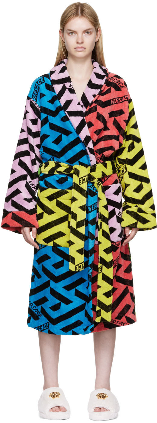 Versace Underwear Multicolor Printed Bath Robe Versace Underwear