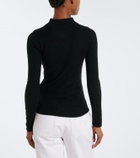Max Mara Ribbed-knit silk and cashmere polo sweater