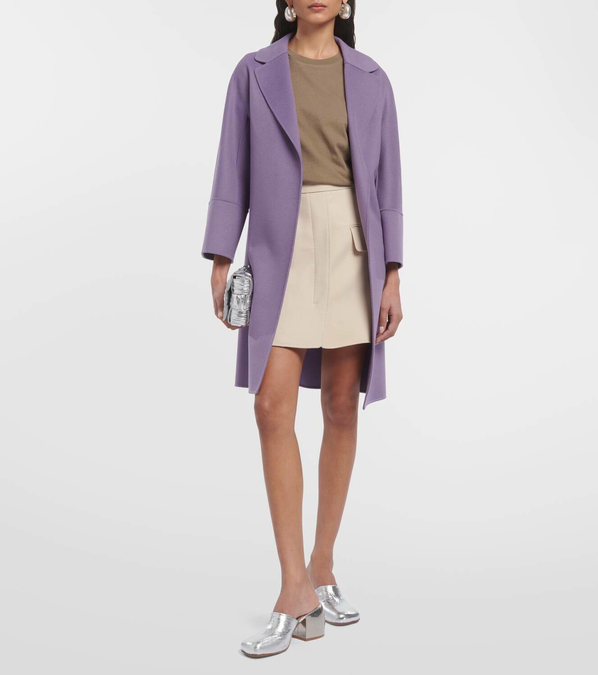 S Max Mara Arona virgin wool wrap coat S Max Mara