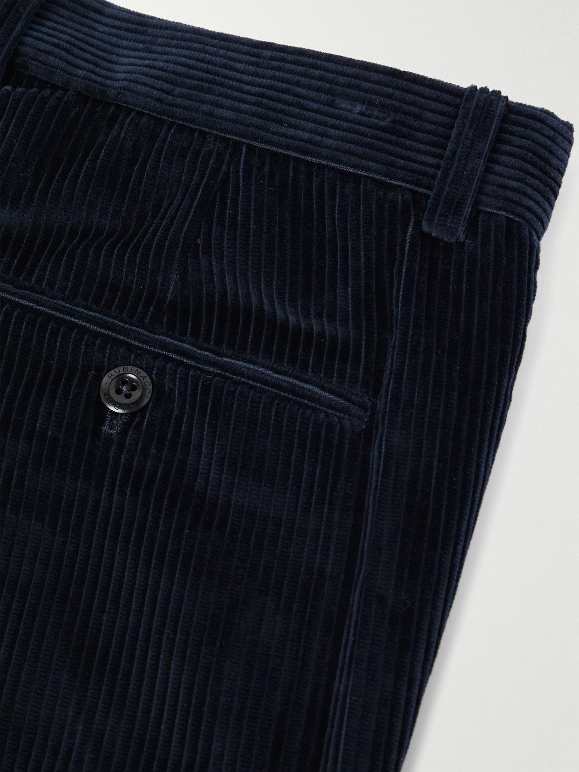 Rubinacci - Straight-Leg Cotton-Corduroy Trousers - Blue