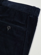Rubinacci - Straight-Leg Cotton-Corduroy Trousers - Blue